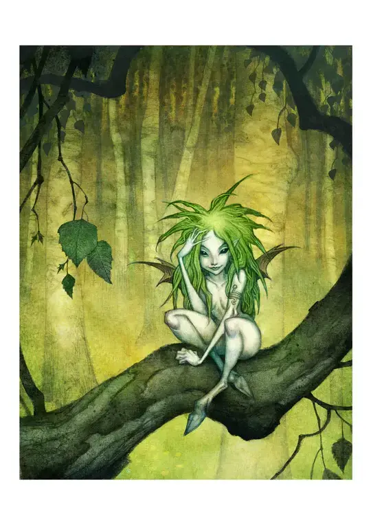 Toppsäljare - Vykort - Leaf Maiden A6