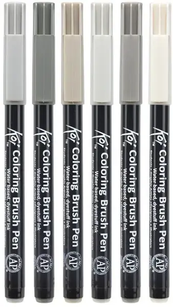 Koi Color Brush Set 6 Grey - Topprodukt