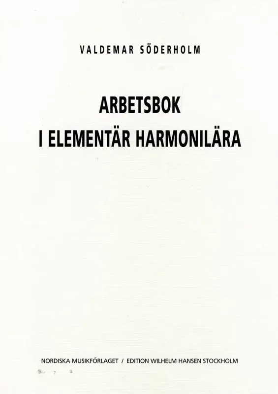 Nedsatt pris | Arbetsbok i Elementär Harmonilära