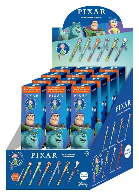 Nytt hos oss | Pixar 3D toppsnurra för pennor med 12 officiella motiv