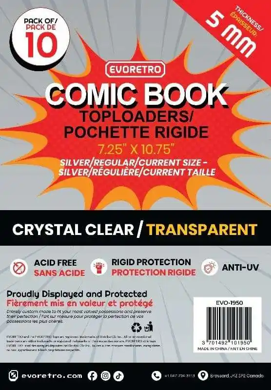 Lågt pris | Evoretro Comics Topload Holder 10-Pack Silver