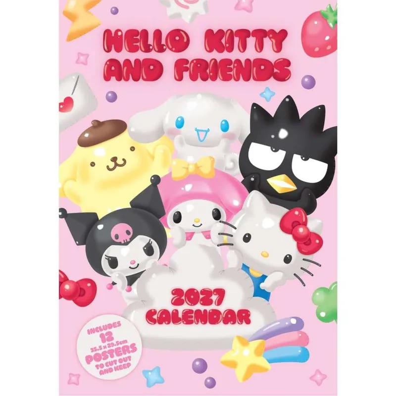 Hello Kitty Kalender A3 Poster 2027 | Fabrikspris